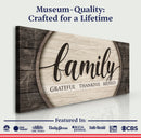 Grateful Thankful Blessed Family Sign