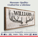 Personalized Family Antler Sign IV