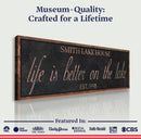 Life Is Better On The Lake Sign