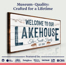 Welcome To Our Lakehouse Sign