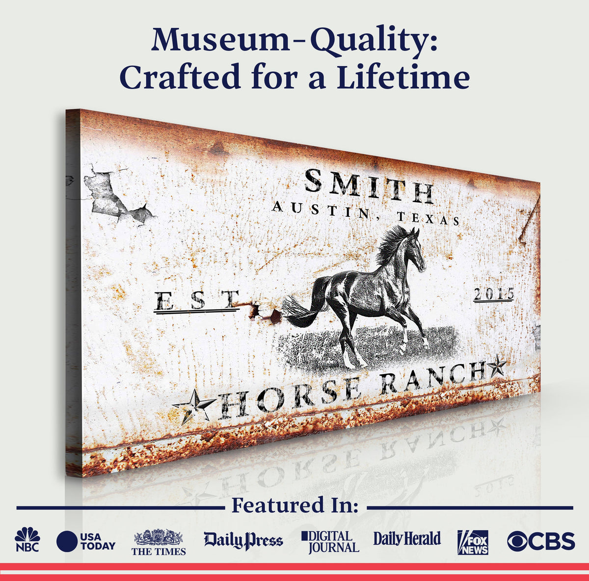 Rustic Horse Ranch Sign, photo 3 of 10