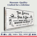 Personalized Rustic Pool And Bar Sign III