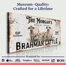Personalized Brahman Cattle Sign II