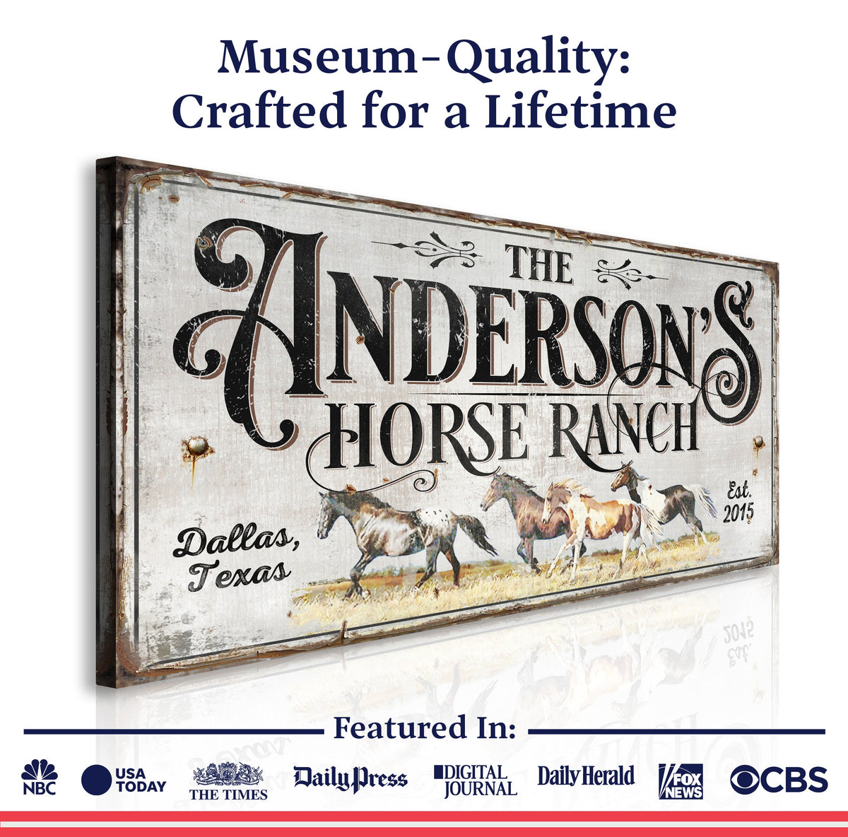 Personalized Horse Ranch Sign II, photo 4 of 8