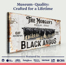 Personalized Black Angus Cattle Sign II