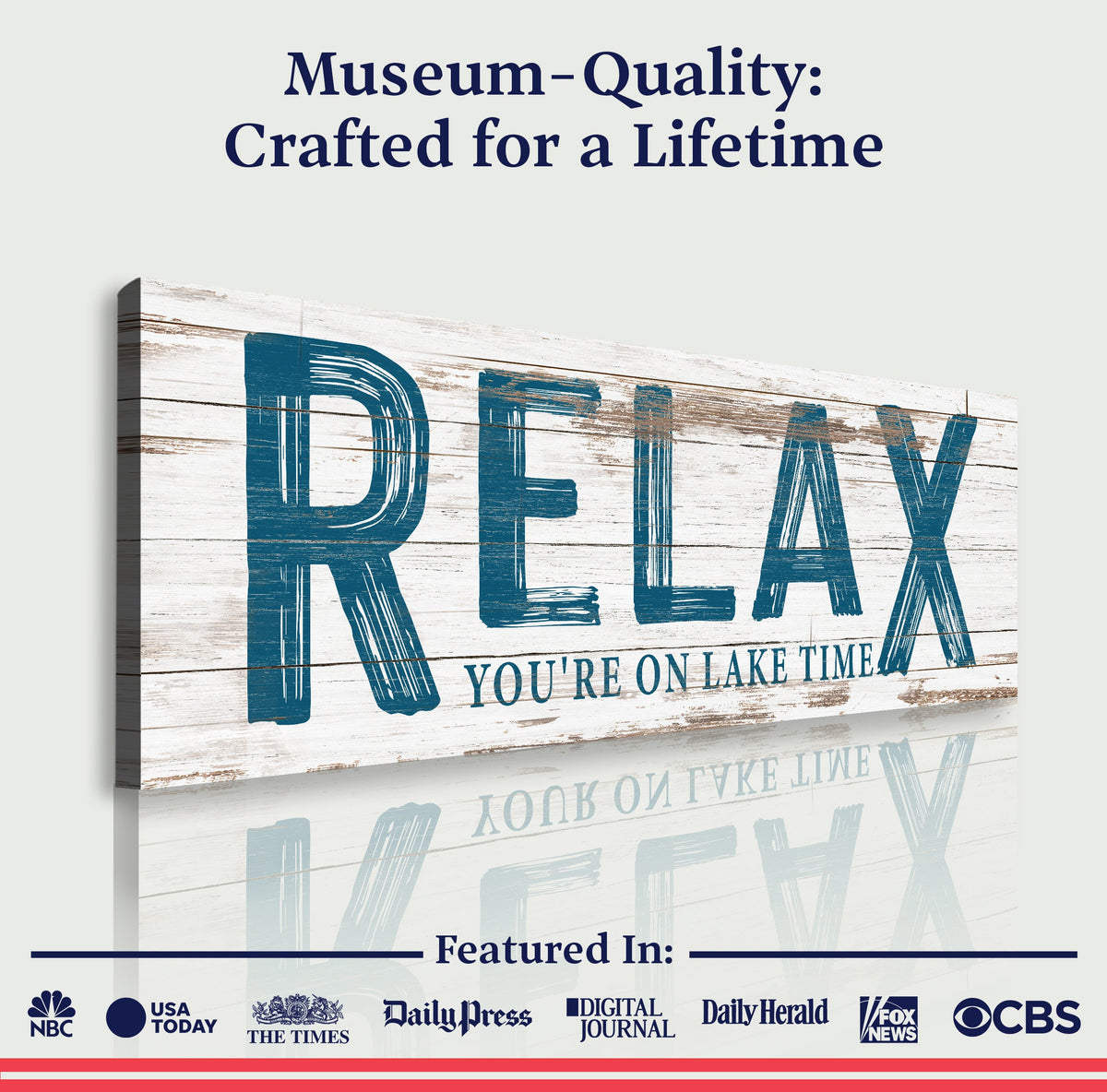 Relax You're on Lake Time Sign, photo 5 of 8