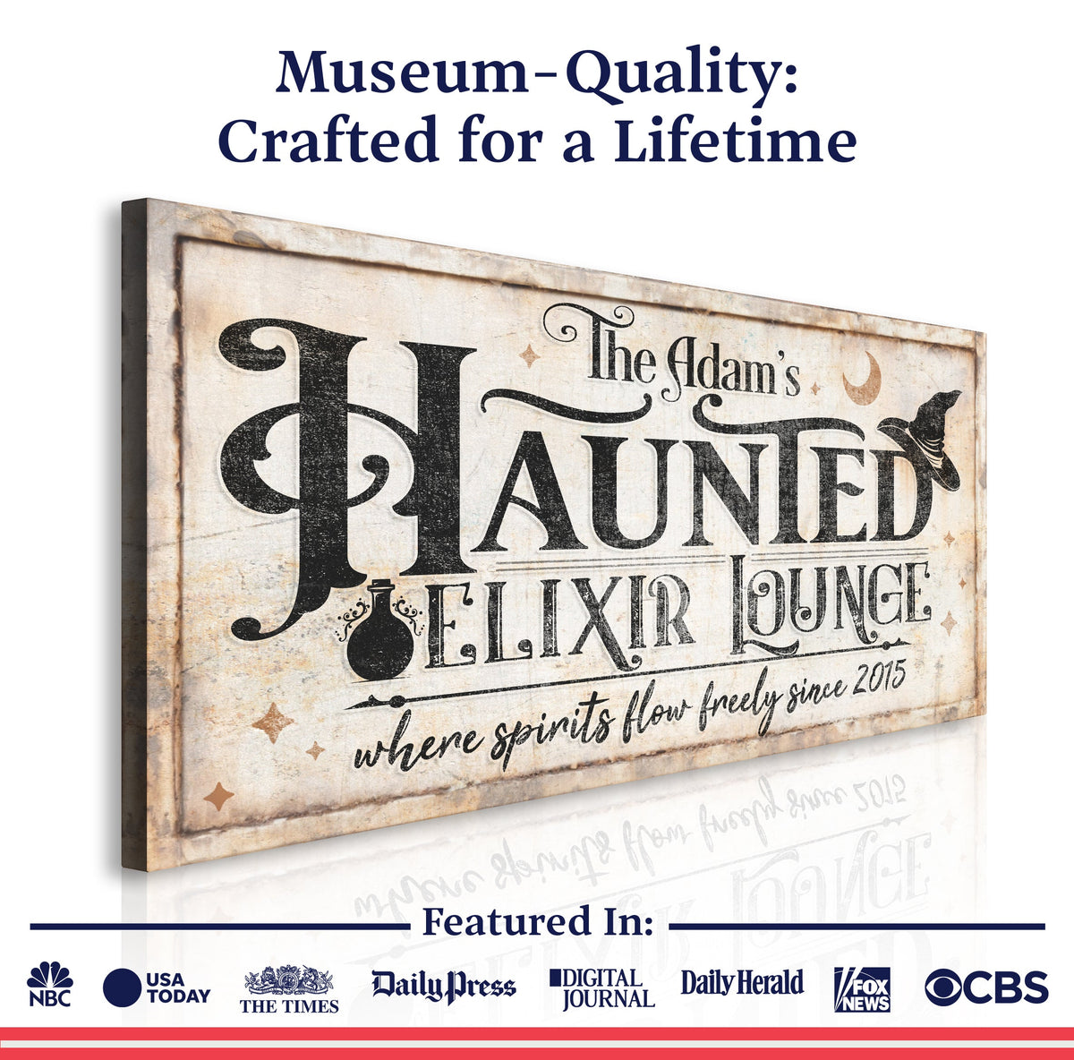 The Haunted Elixir Lounge Halloween Sign II, photo 5 of 8