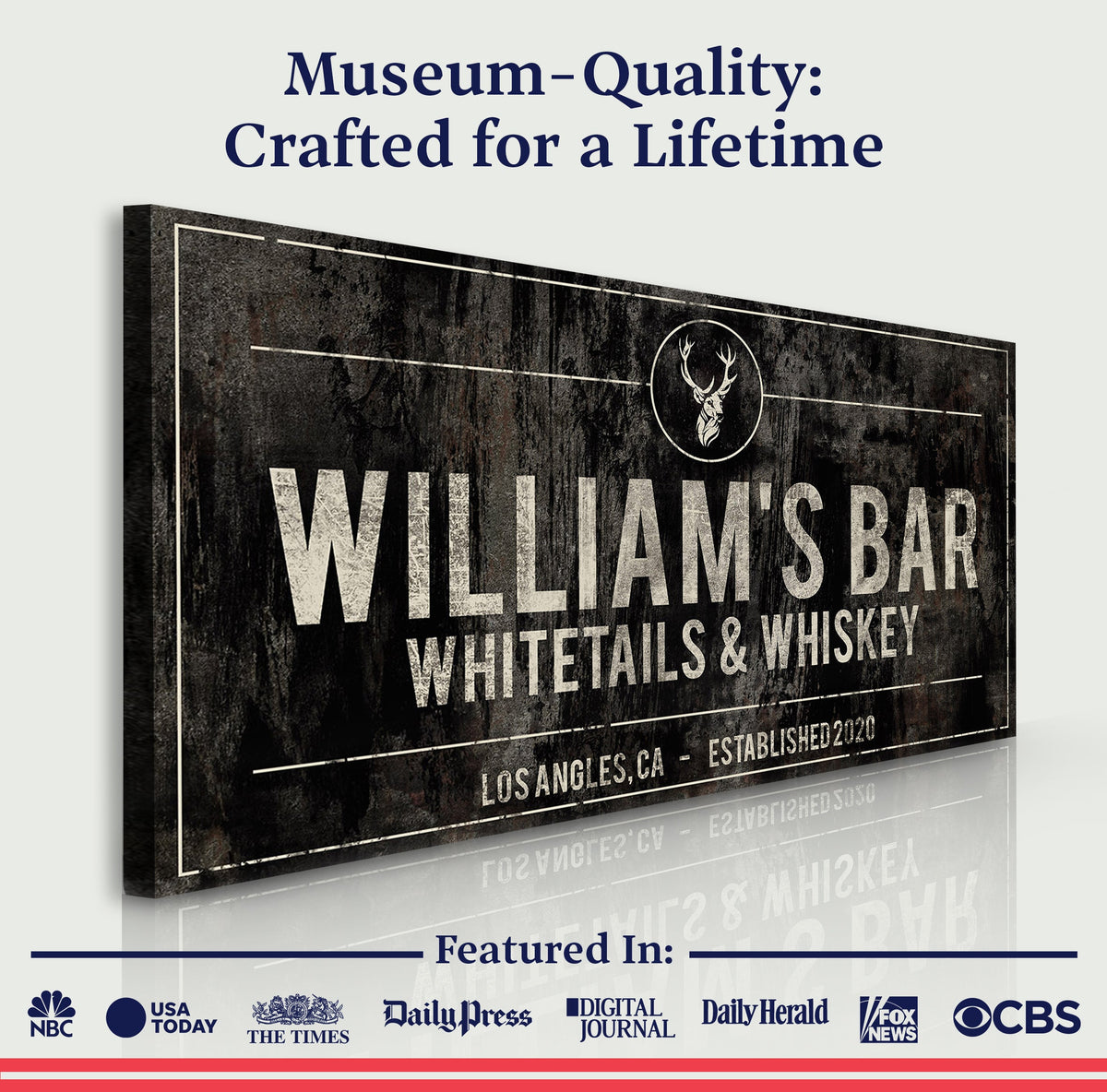 Whitetails and Whiskey Sign, photo 2 of 7