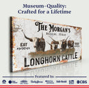 Personalized Long Horn Cattle Sign II