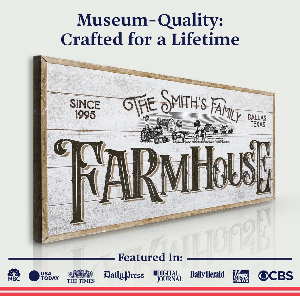 Personalized Farmhouse Sign V, photo 4 of 8