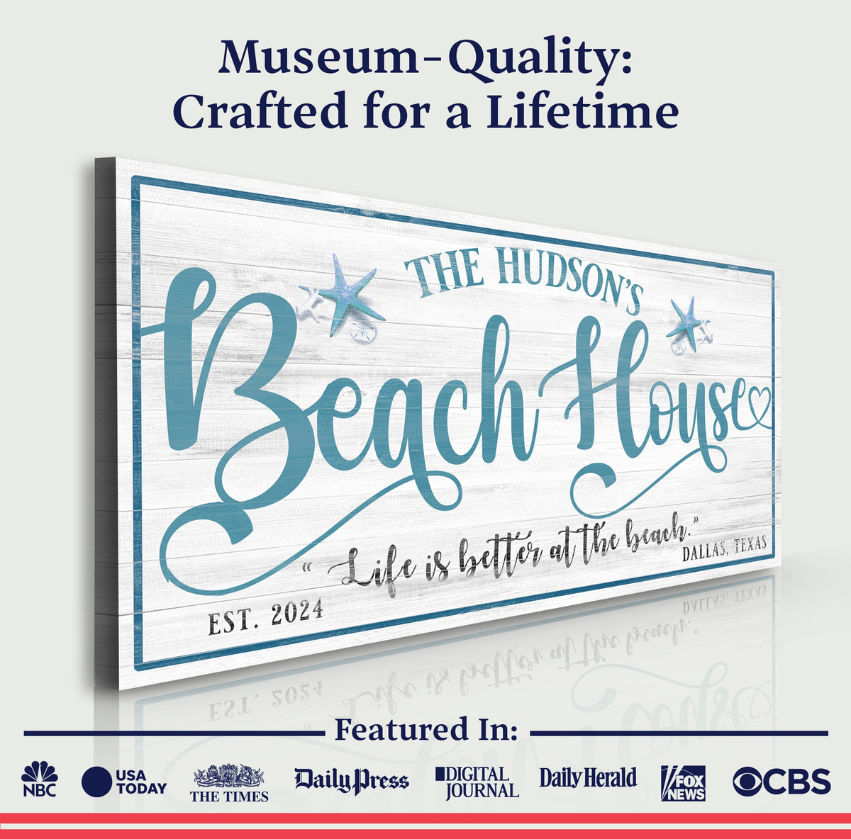 Personalized Beach House Sign II, photo 4 of 8