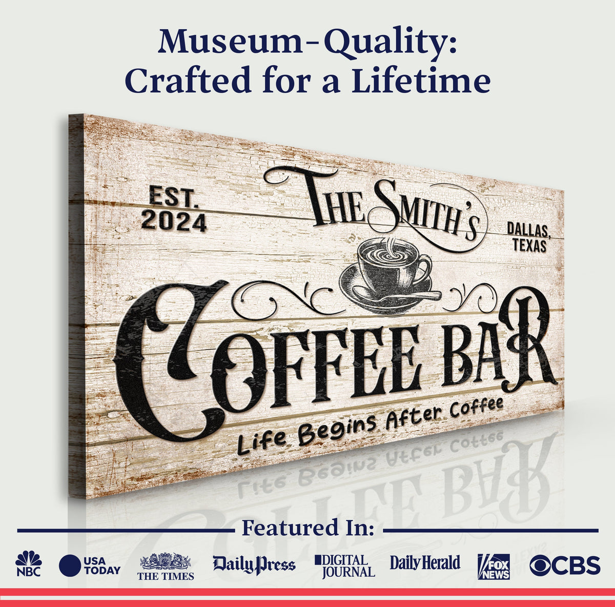 Personalized Coffee Bar Sign IV, photo 6 of 8