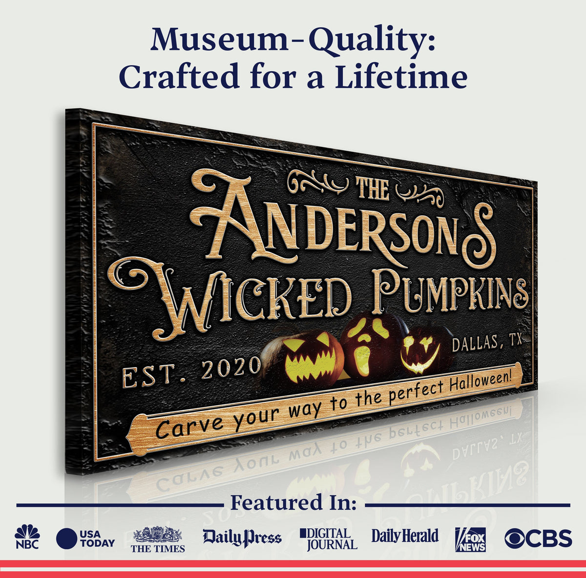 Personalized Wicked Pumpkins Halloween Sign, photo 4 of 8