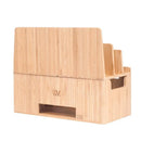 Bamboo Charging Stand With Speaker Cut Out by MobilevisionUS