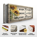 Grateful Thankful Blessed Family Sign II by Tailored Canvases