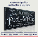 Personalized Pool Sign Black and White