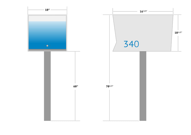 The Original UptownBox in ARCTIC WHITE - Modern Mailbox