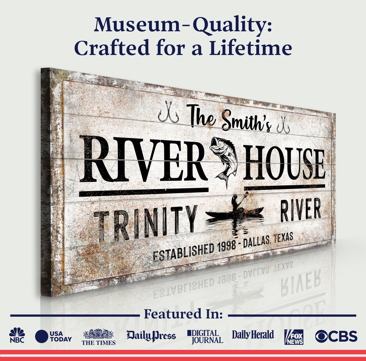 Personalized River House Sign II, photo 4 of 8
