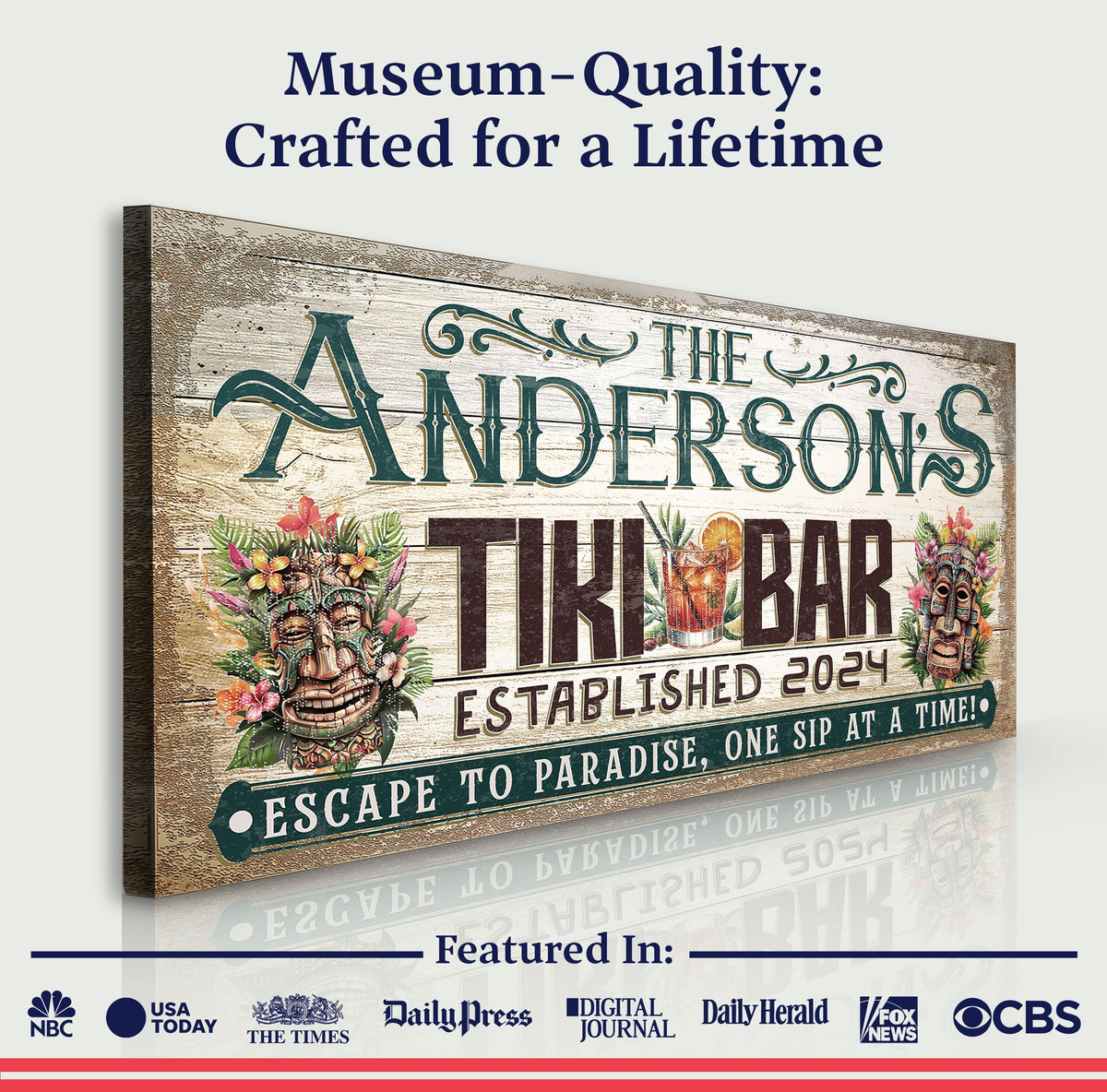 Personalized Tiki Bar Sign III, photo 5 of 9