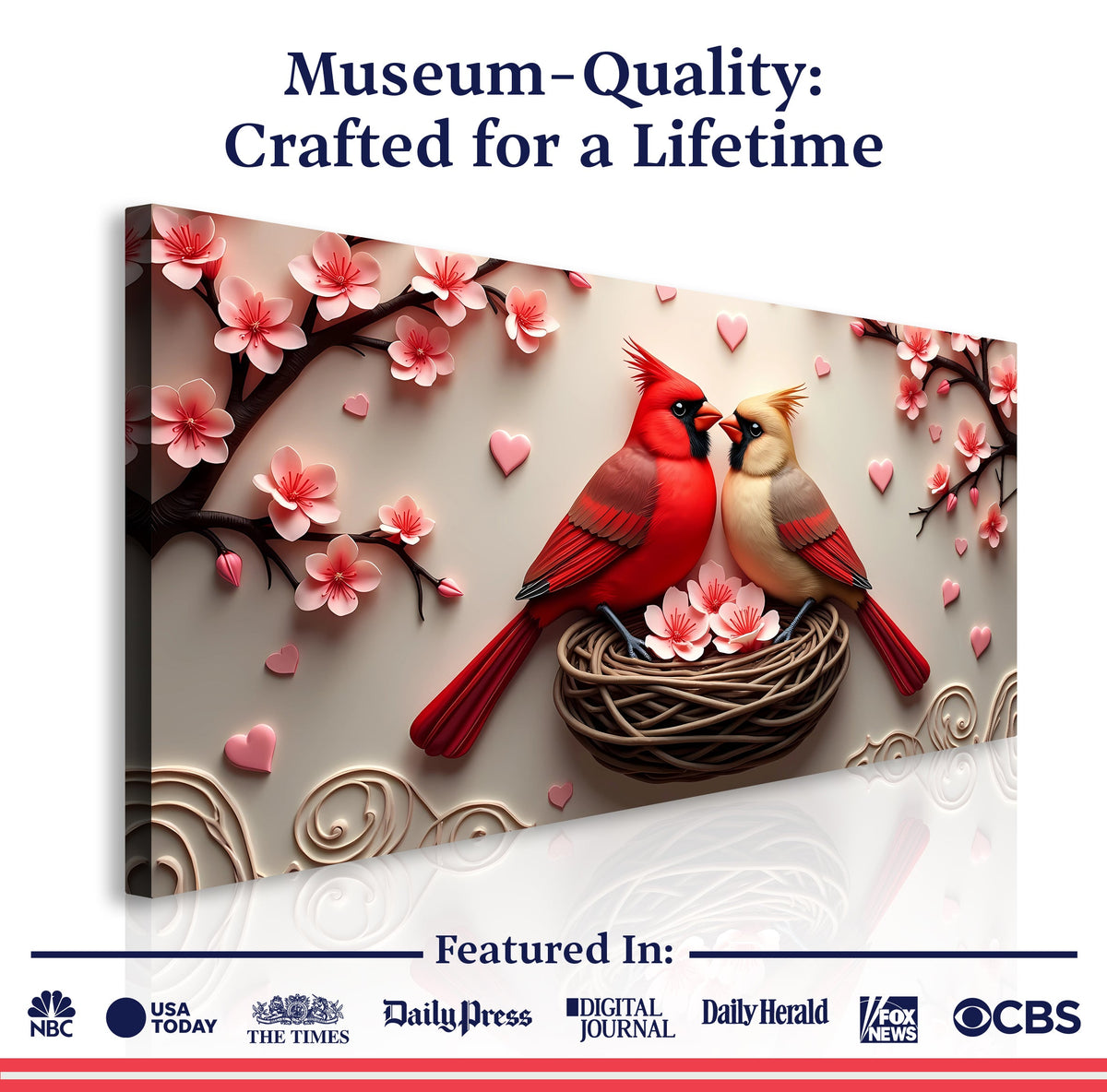 3D Cardinals Wall Art VI, photo 7 of 10