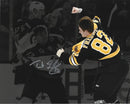 Trent Frederic Fight Boston Bruins Autographed Blackout 11" x 14" Hockey Photo by Dynasty Sports & Framing