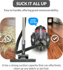 Prolux RS4 Lightweight Bagless Canister Vacuum with HEPA Filtration Premium Button Lock Tools and Automatic Cord Rewind