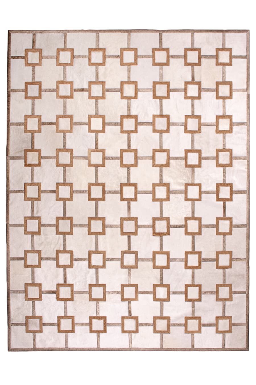 IN SITU - Custom Cowhide Rug, installed in a room