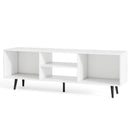 47.5 Inches TV Stand for 55-Inch TV with Compartments and Metal Legs by LJGDeals