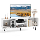 47.5 Inches TV Stand for 55-Inch TV with Compartments and Metal Legs by LJGDeals