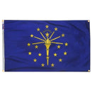 Indiana Flag with Grommets Along the Edges for Wall Hanging by Flagman of America