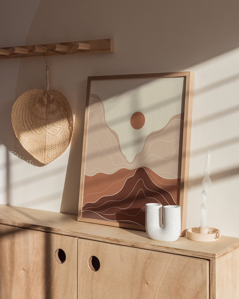 16x20, Beige Oak Plexi Frame