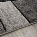 Area Rug Brilliance with Geometric Squares in Black White