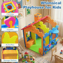 Indoor Cottage Playset with Roof and Chimney for Creative Play by LJGDeals