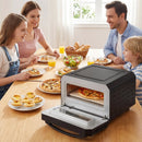 Indoor Electric Pizza Oven Countertop Pizza Oven for 12 Inch Pizzas-Black by LJGDeals