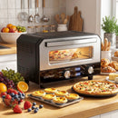 Indoor Electric Pizza Oven Countertop Pizza Oven for 12 Inch Pizzas-Black by LJGDeals