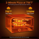Indoor Electric Pizza Oven Countertop Pizza Oven for 12 Inch Pizzas-Black by LJGDeals