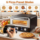 Indoor Electric Pizza Oven Countertop Pizza Oven for 12 Inch Pizzas-Black by LJGDeals
