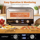 Indoor Electric Pizza Oven Countertop Pizza Oven for 12 Inch Pizzas-Black by LJGDeals