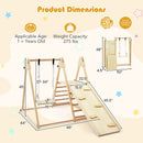 5-in-1 Indoor Jungle Gym Foldable Climber Playset with Fun Slide and Adjustable Swing by LJGDeals