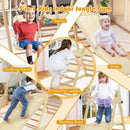 5-in-1 Indoor Jungle Gym Foldable Climber Playset with Fun Slide and Adjustable Swing by LJGDeals
