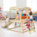 6-in-1 Indoor Jungle Gym Kids Wooden Playground with Monkey Bars by LJGDeals