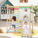 6-in-1 Indoor Jungle Gym Kids Wooden Playground with Monkey Bars by LJGDeals