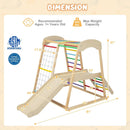 6-in-1 Indoor Jungle Gym Kids Wooden Playground with Monkey Bars by LJGDeals