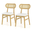 Indoor Mid Century Wood Dining Chairs Set of 2 for Dining Room by LJGDeals