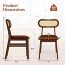 Indoor Mid Century Wood Dining Chairs Set of 2 for Dining Room by LJGDeals
