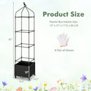 Indoor Outdoor Raised Garden Bed with Trellis and Self-Drainage and Wheels-Black by LJGDeals