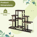 Indoor Outdoor Wood Plant Stand Multi-Tiered Corner Plant Shelf Flowerpot Holder-Brown by LJGDeals