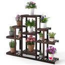 Indoor Outdoor Wood Plant Stand Multi-Tiered Corner Plant Shelf Flowerpot Holder-Brown by LJGDeals