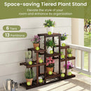 Indoor Outdoor Wood Plant Stand Multi-Tiered Corner Plant Shelf Flowerpot Holder-Brown by LJGDeals