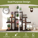 Indoor Outdoor Wood Plant Stand Multi-Tiered Corner Plant Shelf Flowerpot Holder-Brown by LJGDeals